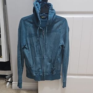 Womans SMET M Blue Hooded Sweatshirt ZIP UP